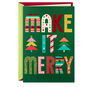 Colorful, Modern Lettering Christmas Card with Glitter Card Front image number 1