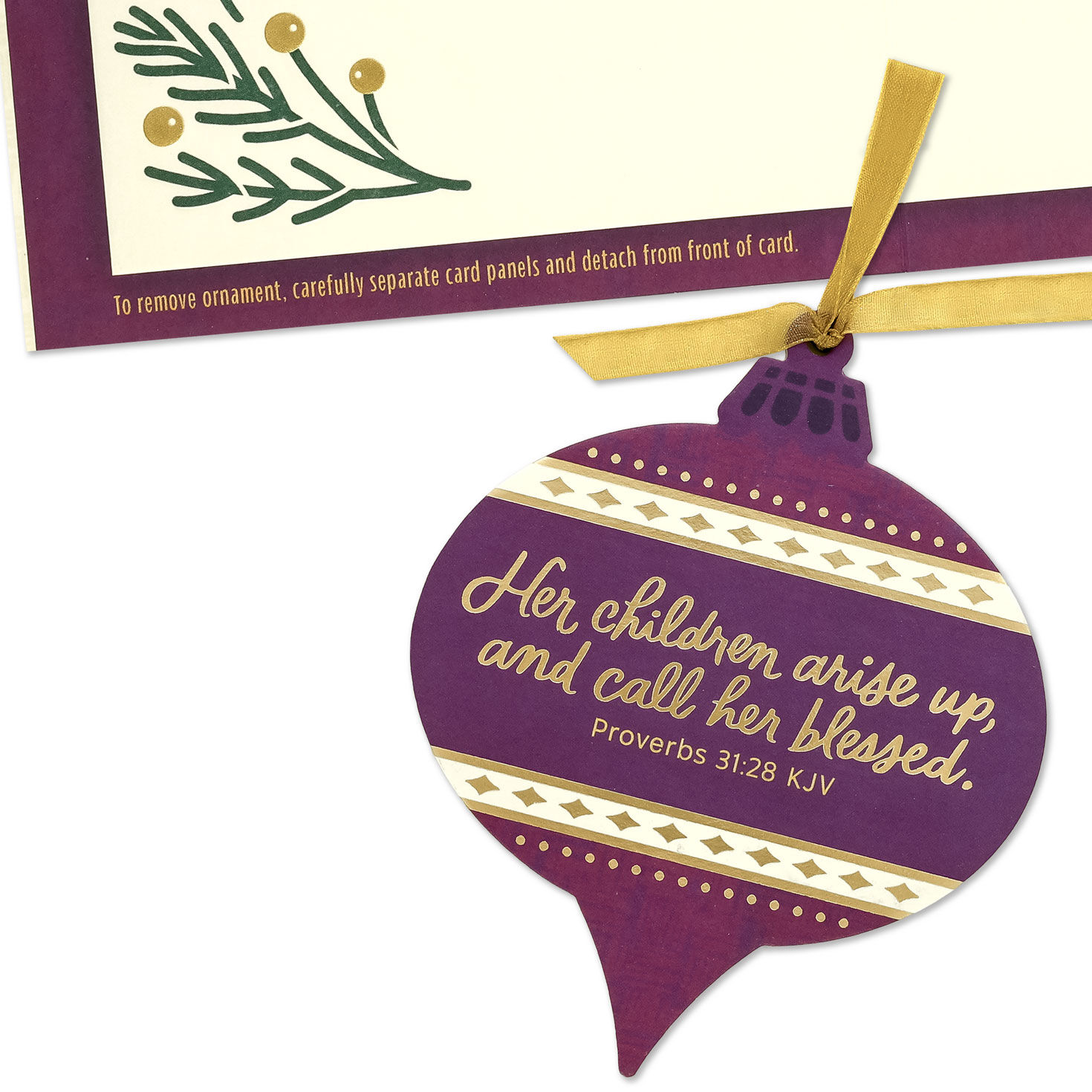 Bible Verse on Ornament Christmas Card for Mom attachment detail image number 6