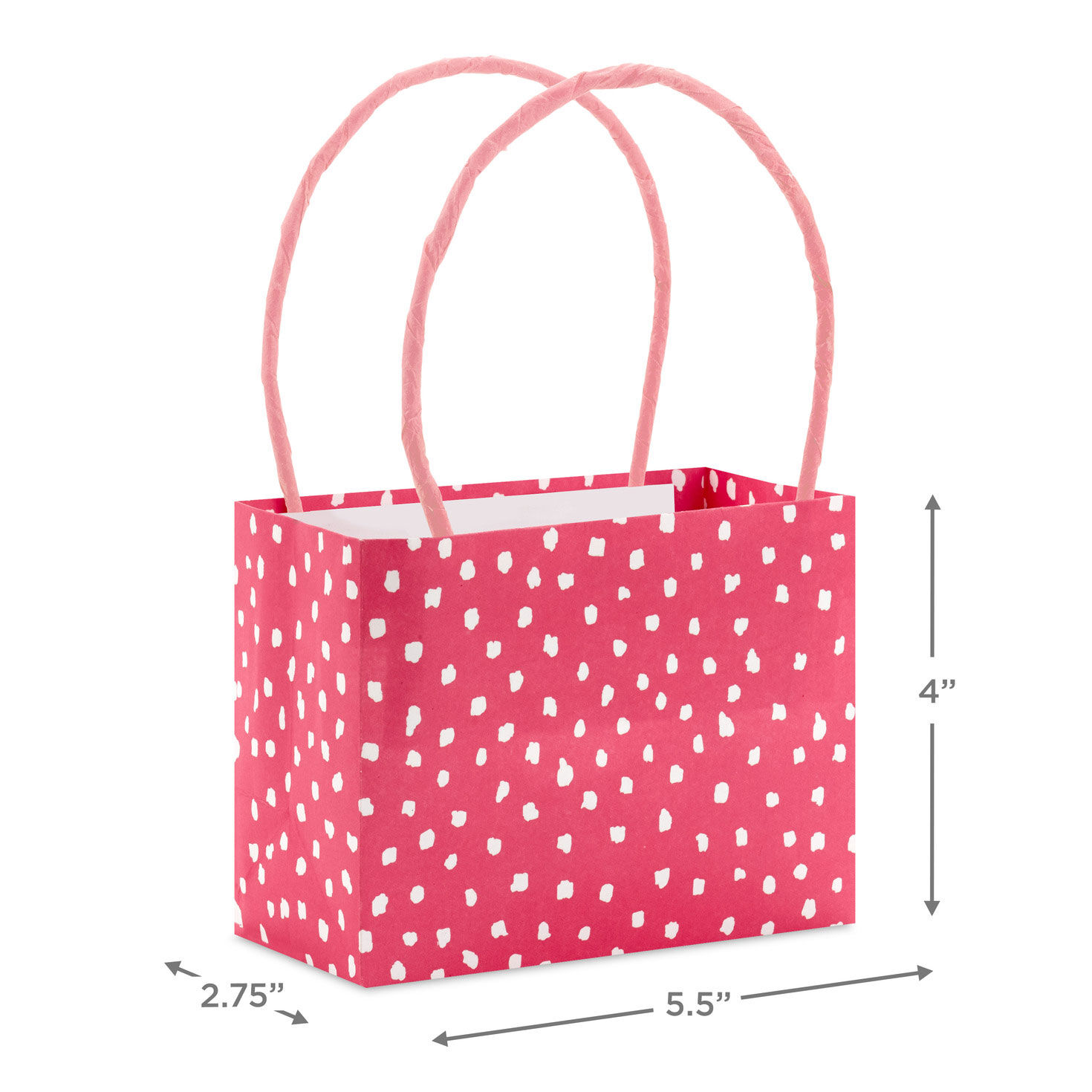 4" Pink Garden Floral Mini Horizontal Gift Bag Bundle, , large image number 3