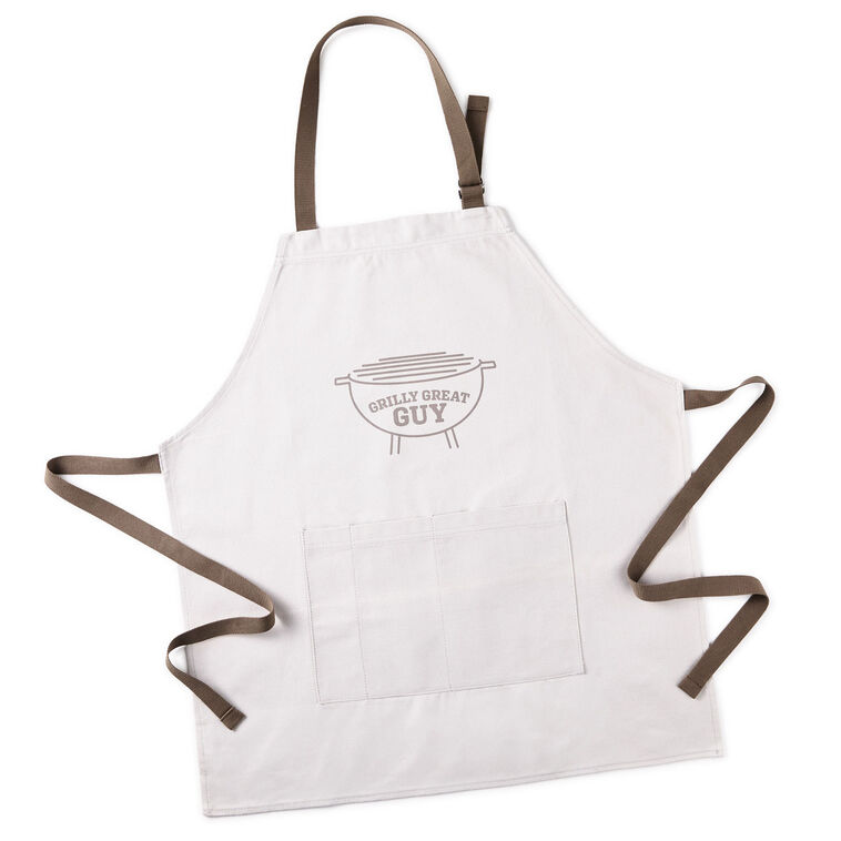 Grilly Great Guy Apron With Paints for Handprints front without paint image number 3