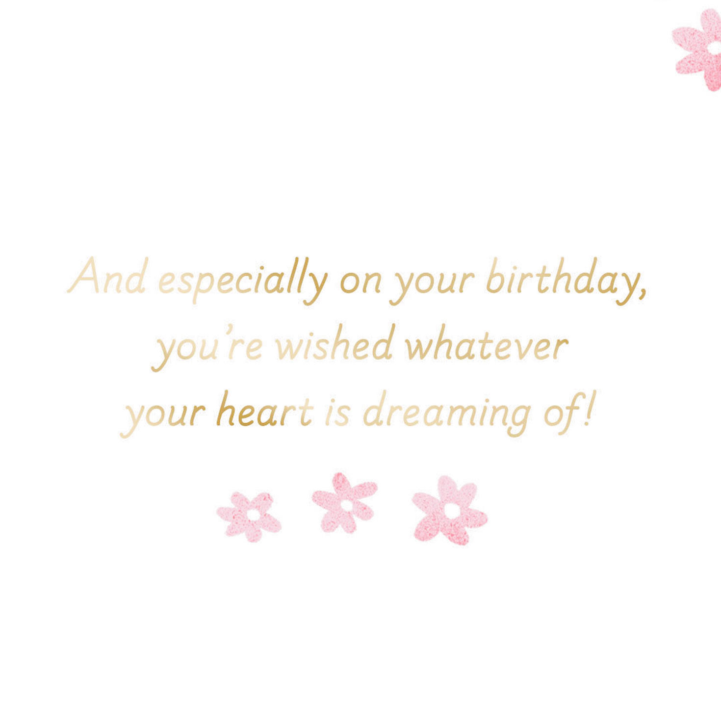 Cupcake and Flowers Granddaughter Birthday Card Sentiment image number 2