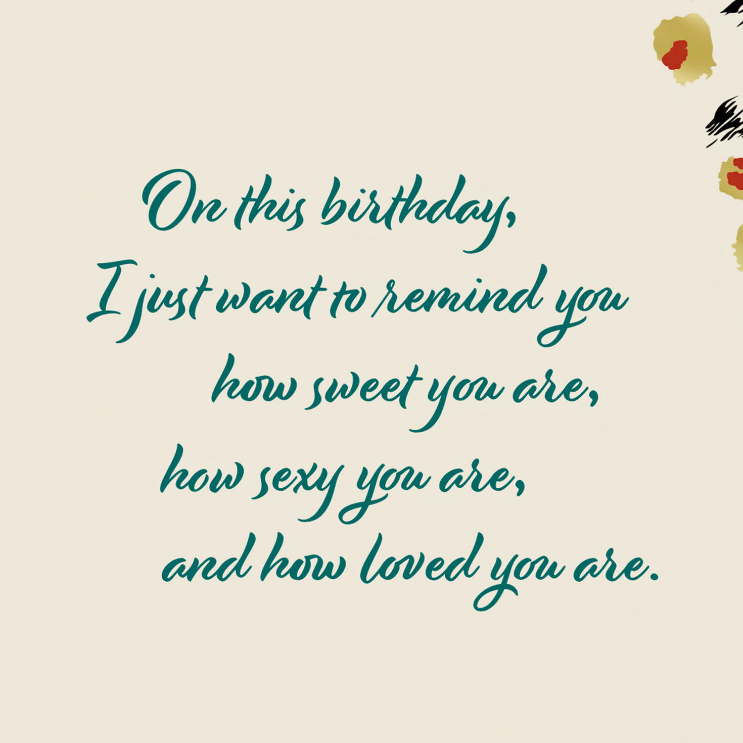 Sweet, Sexy and Loved Birthday Card for only USD 4.59 | Hallmark