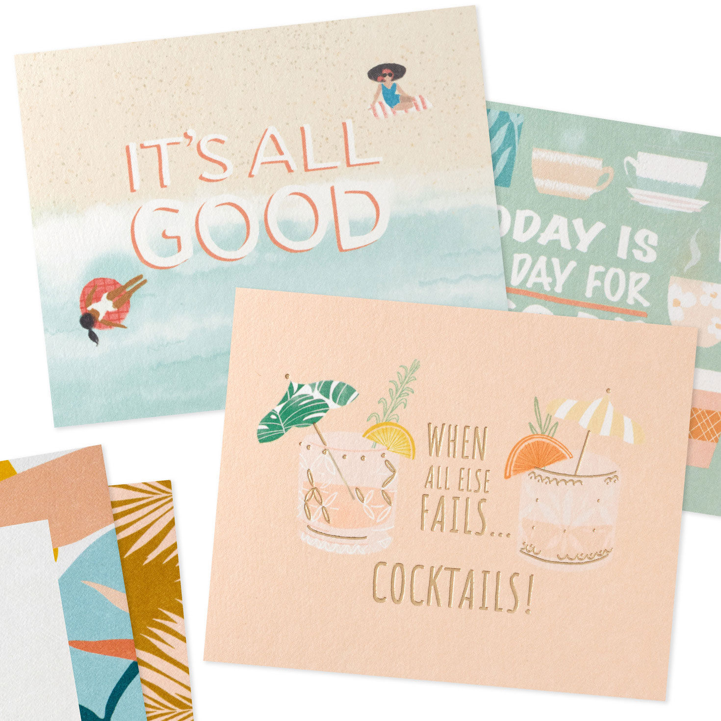 Botanical Memo Cube With Note Pads and Cards closeup view image number 3