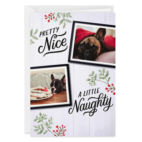 Personalized Naughty and Nice Christmas Photo Card, , large image number 1