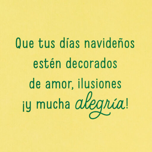 Love, Joy and Happiness Spanish-Language Christmas Card, 