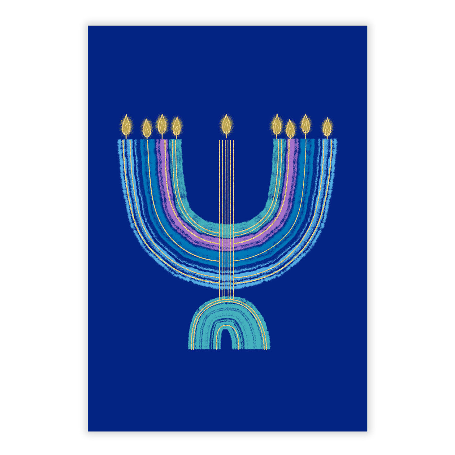 Colorful Menorah Hanukkah eCard, , large image number 2