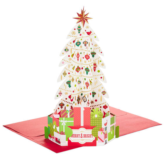 Decorated Tree Pop Up Christmas Card, , large image number 1