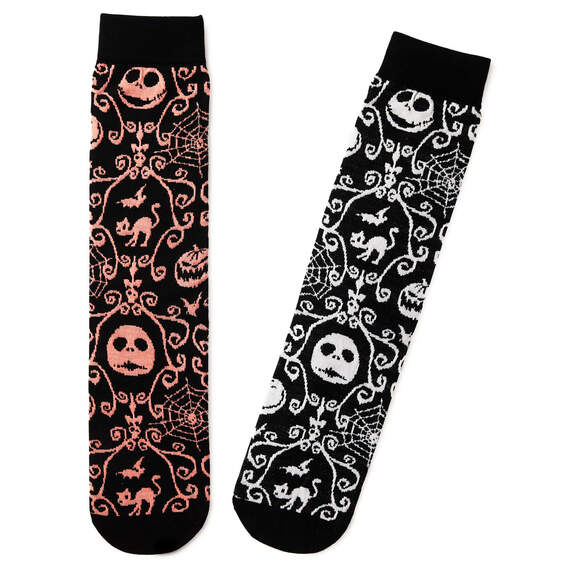 Disney Tim Burton's The Nightmare Before Christmas Color-Changing Novelty Crew Socks, , large image number 2