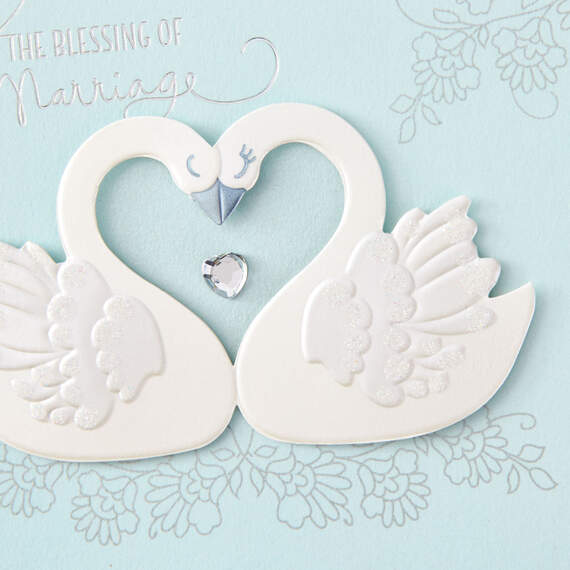 Two Hearts Joined for the Journey Religious Wedding Card, , large image number 5