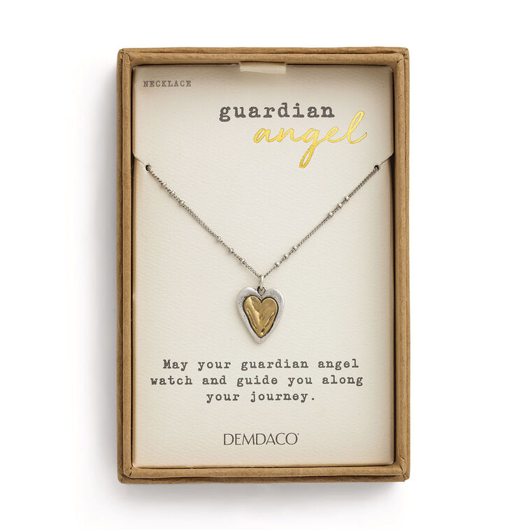 Demdaco Heart Charm Guardian Angel Necklace, 18", , large image number 3