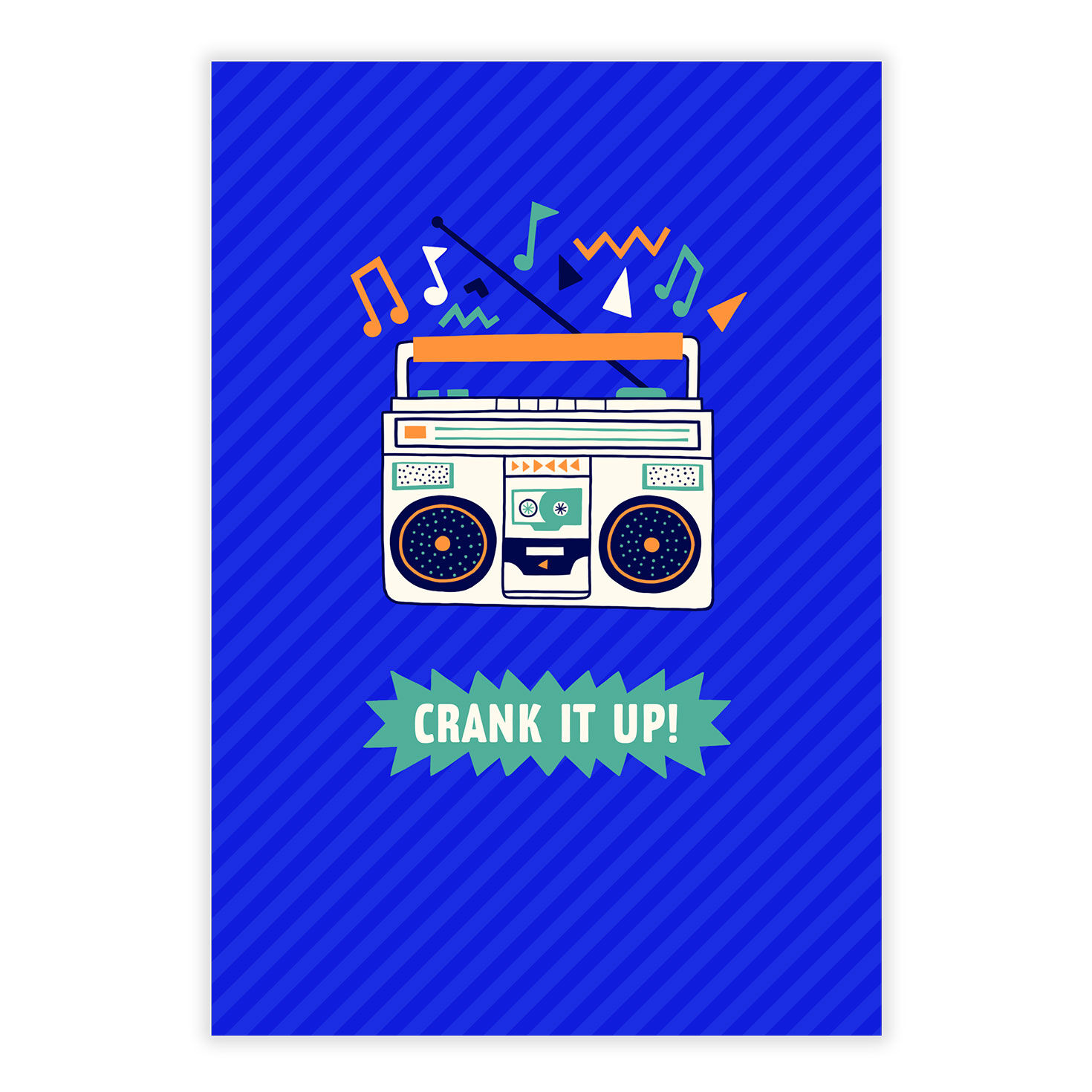 Boom Box Radio Personalized Card front image number 2