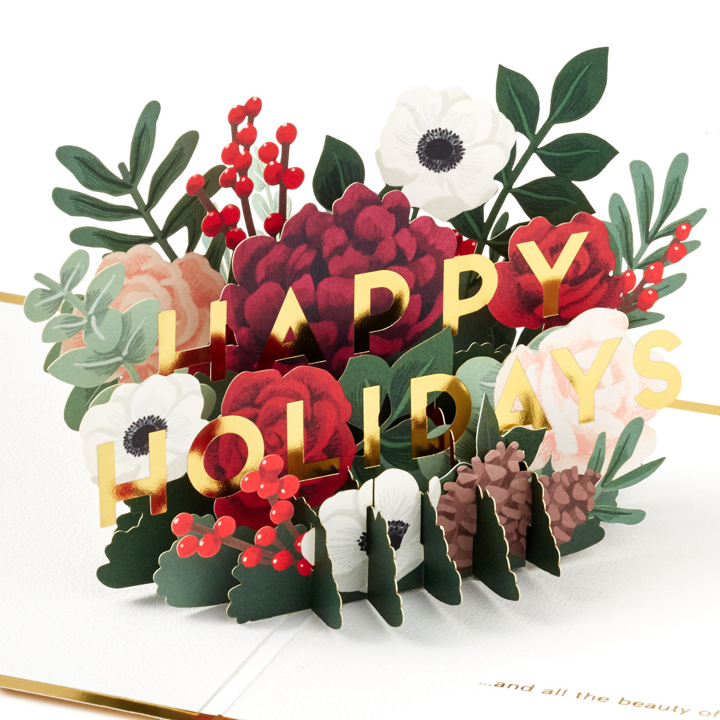 All the Joy Flower Bouquet 3D Pop-Up Holiday Card