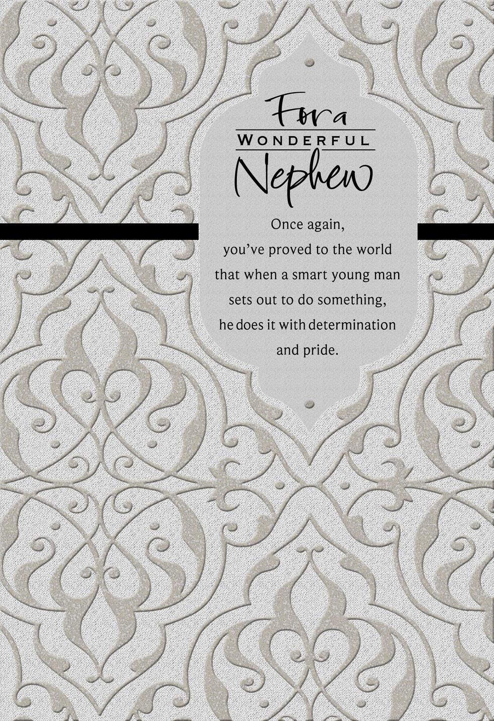 Determination and Pride Nephew Graduation Card