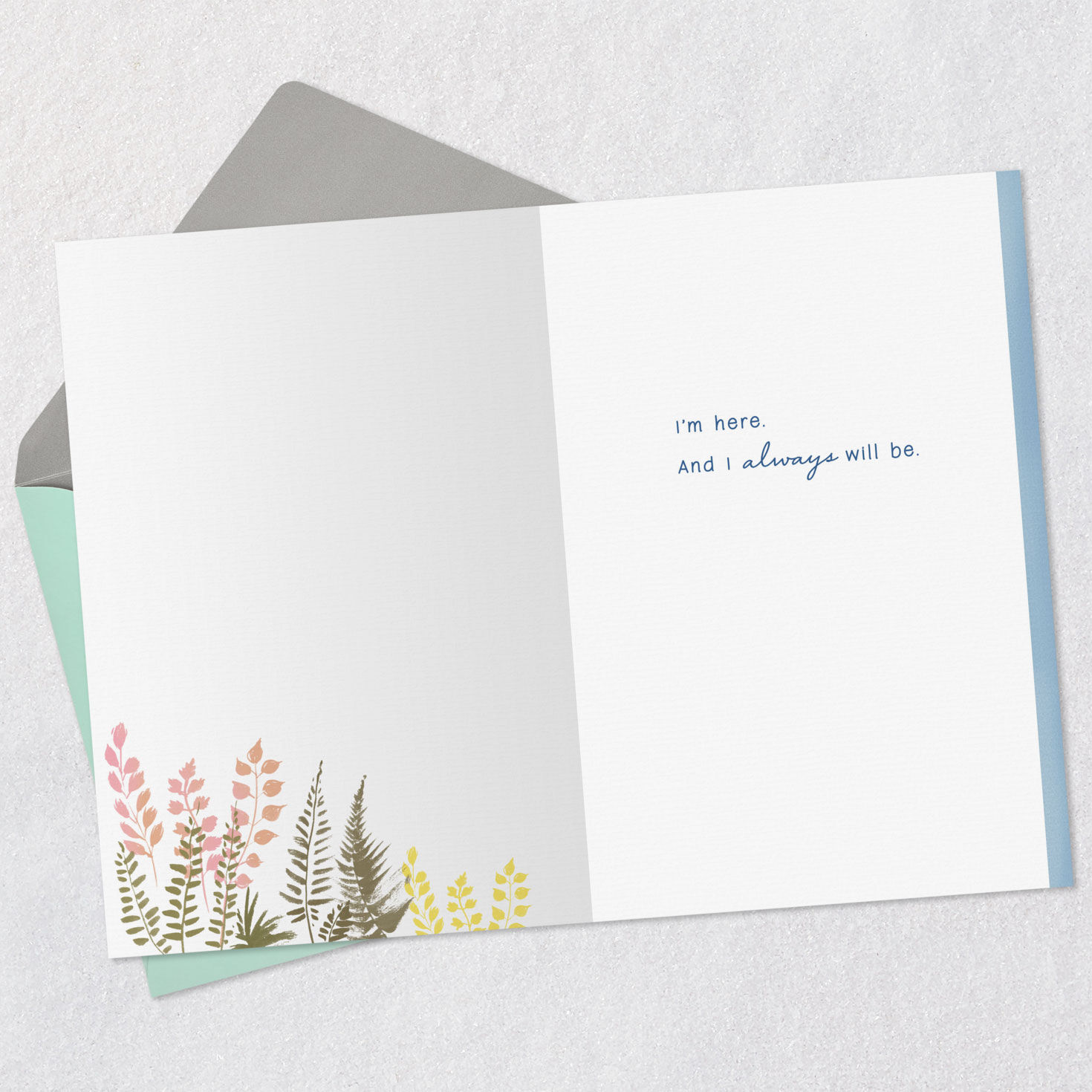 Wooded Landscape Scene Encouragement Card Open card with envelope image number 3