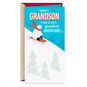 Sledding Polar Bear Christmas Card for Grandson Card Front image number 1