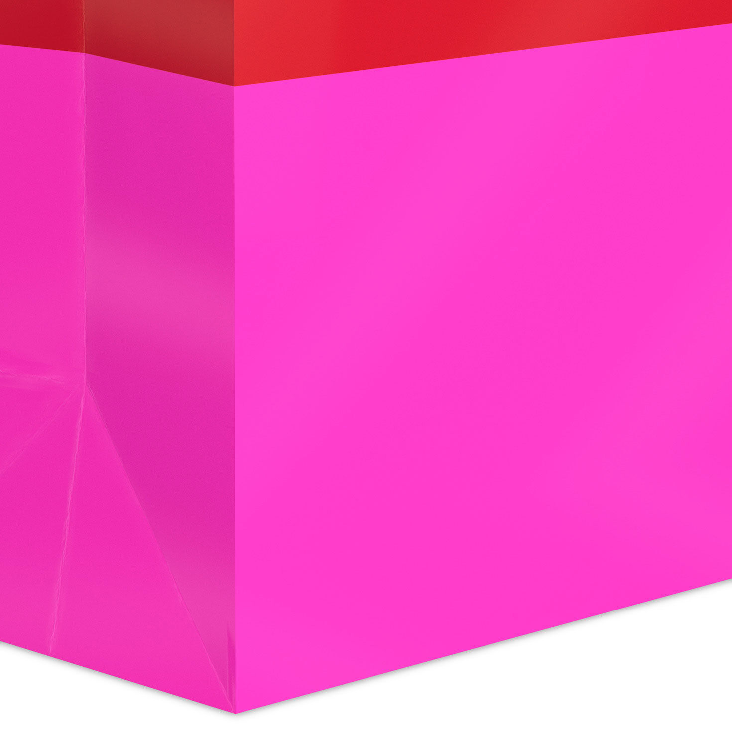 Red and Fuchsia Large Gift Bag Base/Side Detail image number 5
