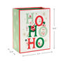 Vintage Santa Ho Ho Ho Medium Christmas Gift Bag measurement image number 3