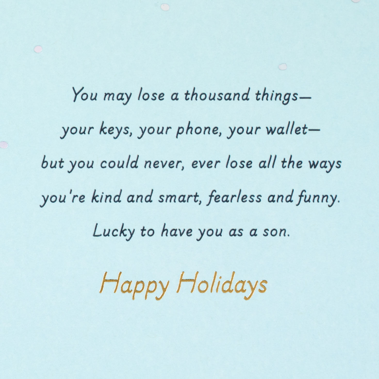 Cabin in Snow Son Christmas Card Sentiment image number 2