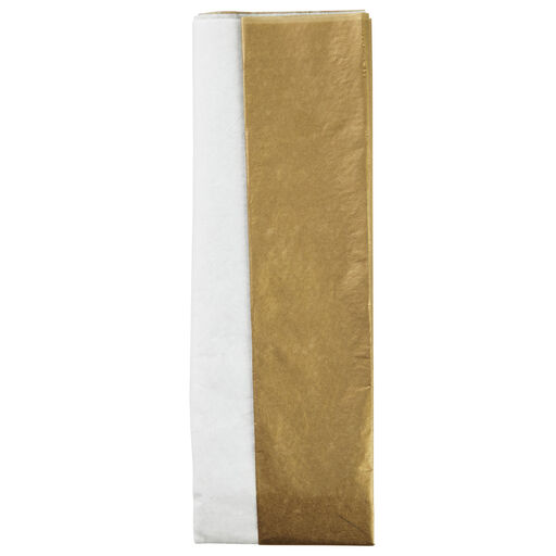White and Gold 2-Pack Tissue Paper, 6 sheets, 