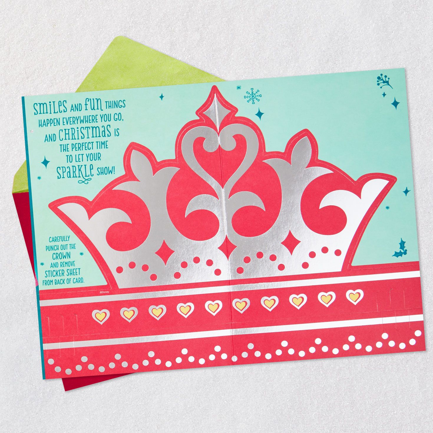 Disney Princess Christmas Card for Granddaughter Open card with envelope image number 5