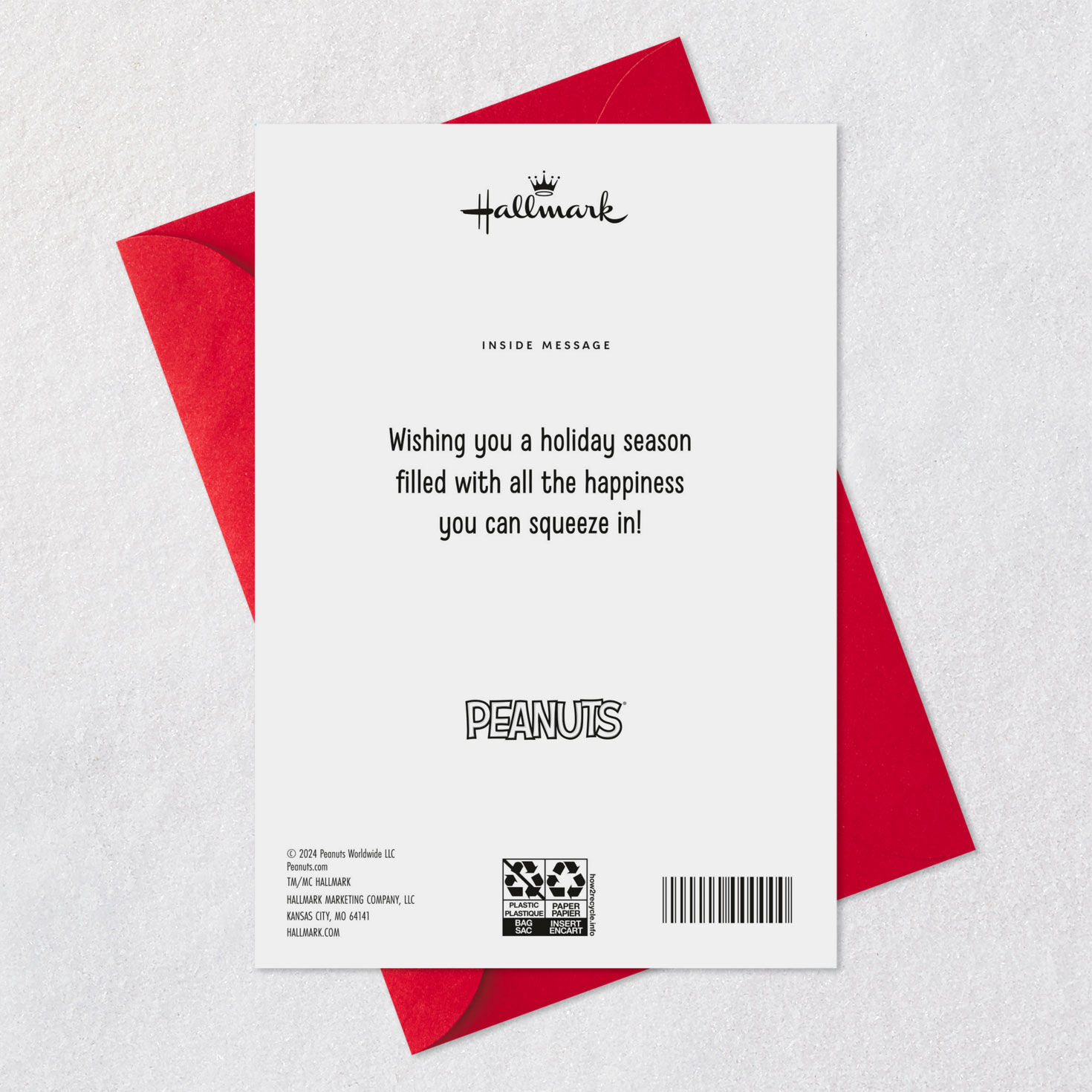 Peanuts&reg; Snoopy and Woodstock Hugs Christmas Cards, Pack of 6, , large image number 6