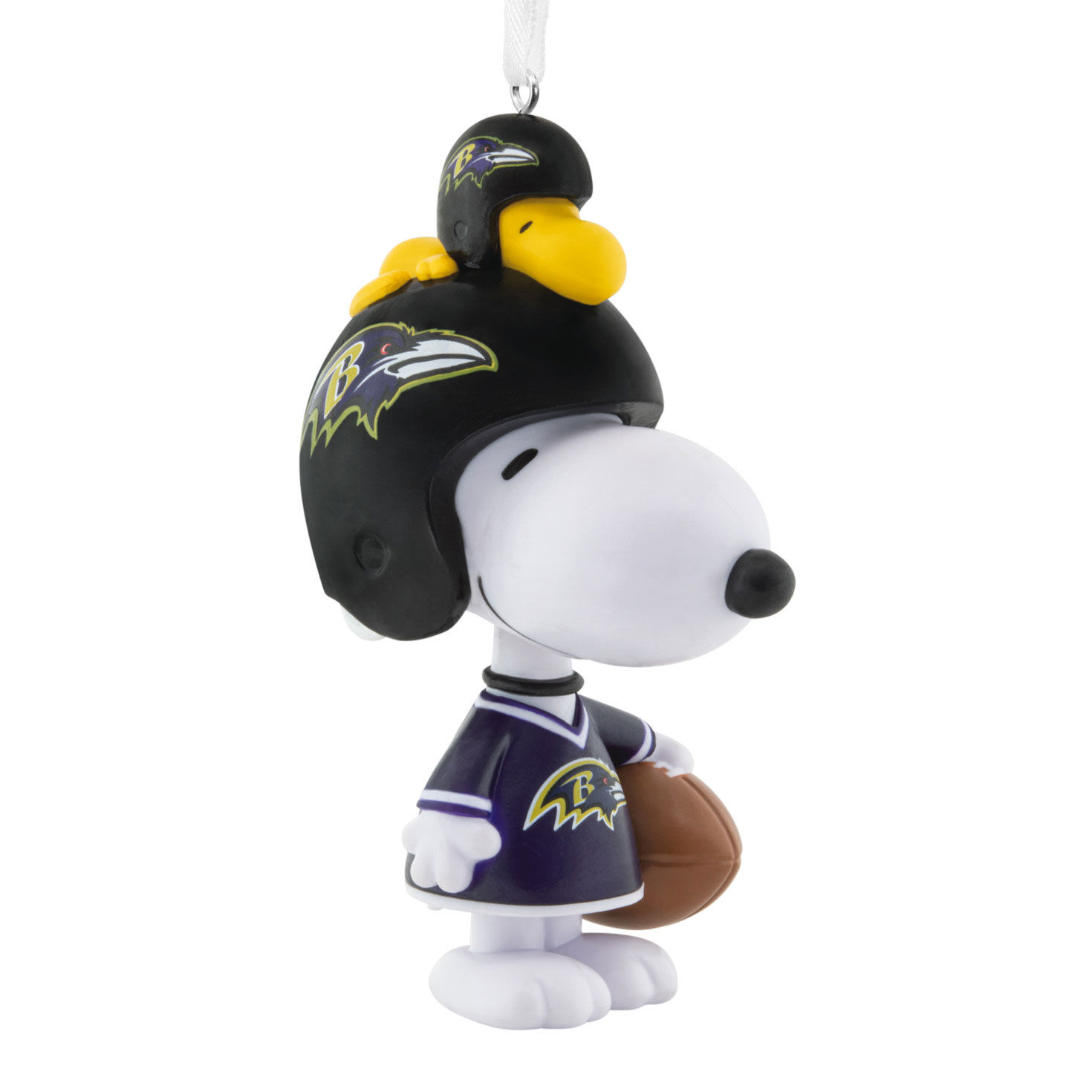 Peanuts® Snoopy & Woodstock NFL Baltimore Ravens Bobblehead Hallmark Ornament