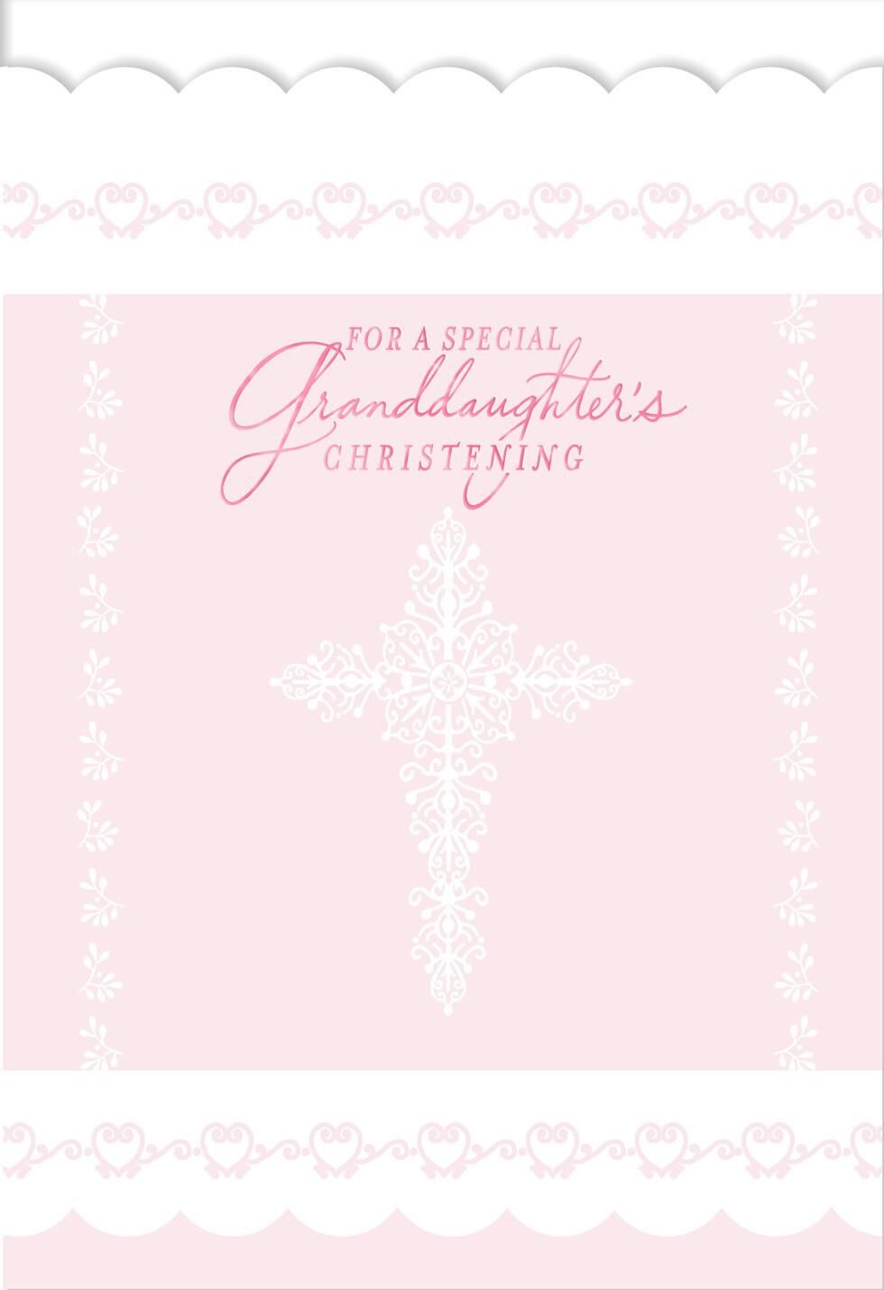 For a Special Granddaughter's Christening Card
