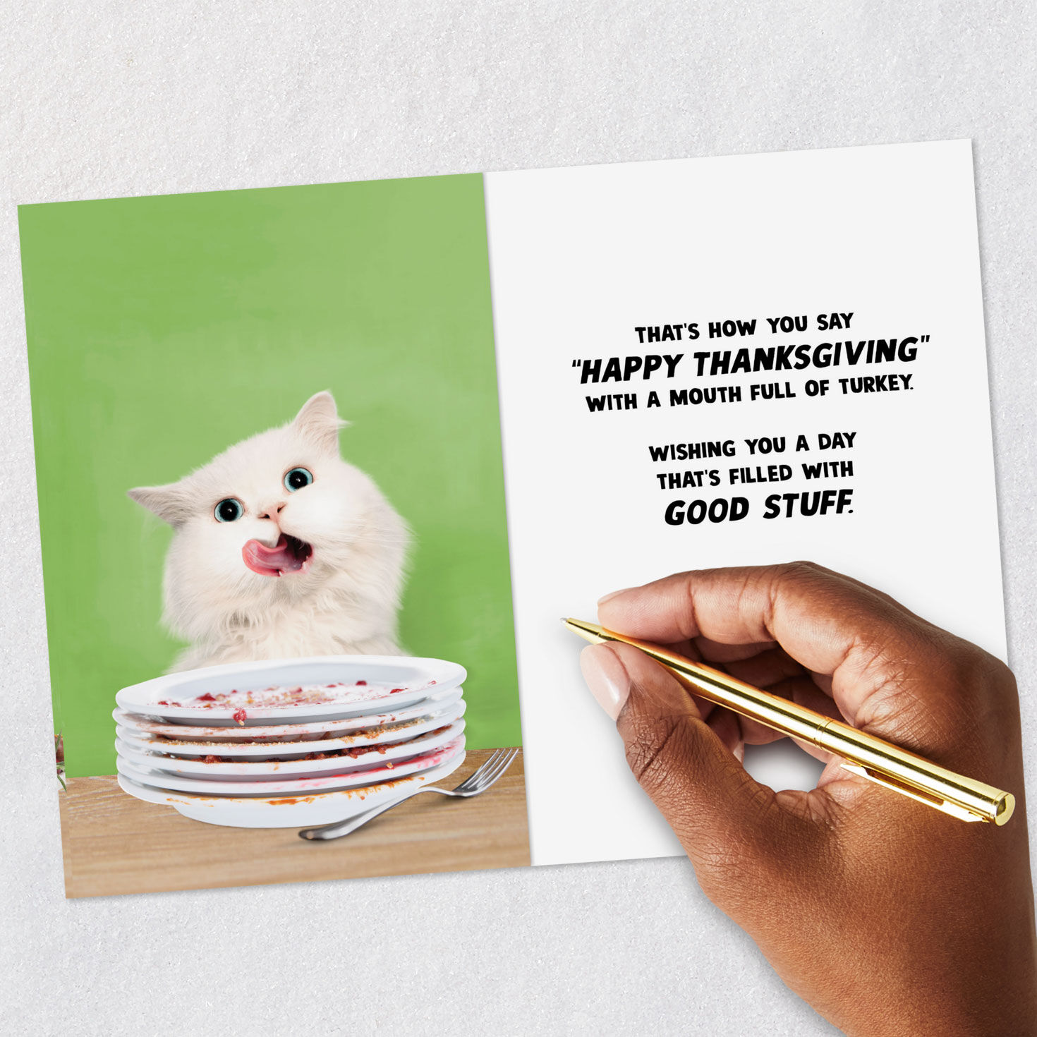 A Day Filled With Good Stuff Funny Thanksgiving Card for only USD 2.99 | Hallmark