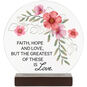 Carson The Greatest Is Love Round Glass Tabletop Decor, , large image number 1