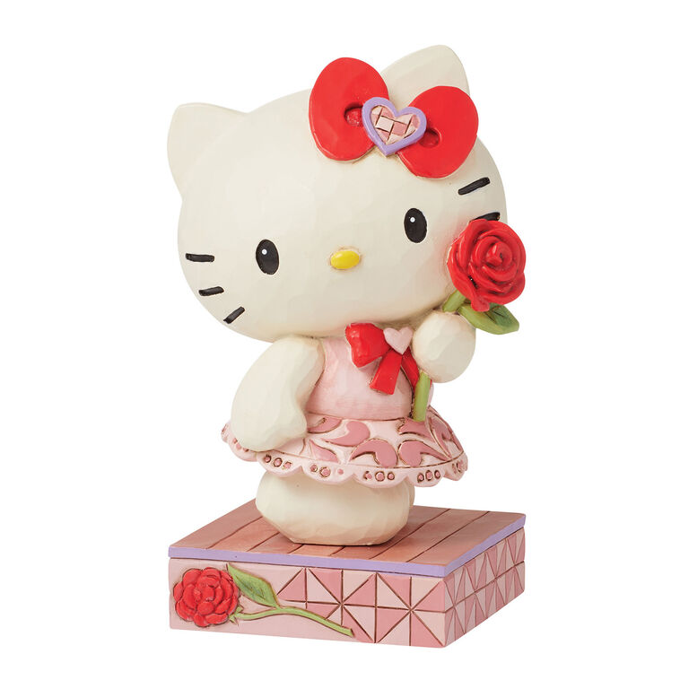 Jim Shore Sanrio Hello Kitty With Rose Figurine, 4.4"
