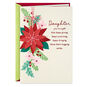 Red and Pink Poinsettias Daughter Christmas Card Card Front image number 1