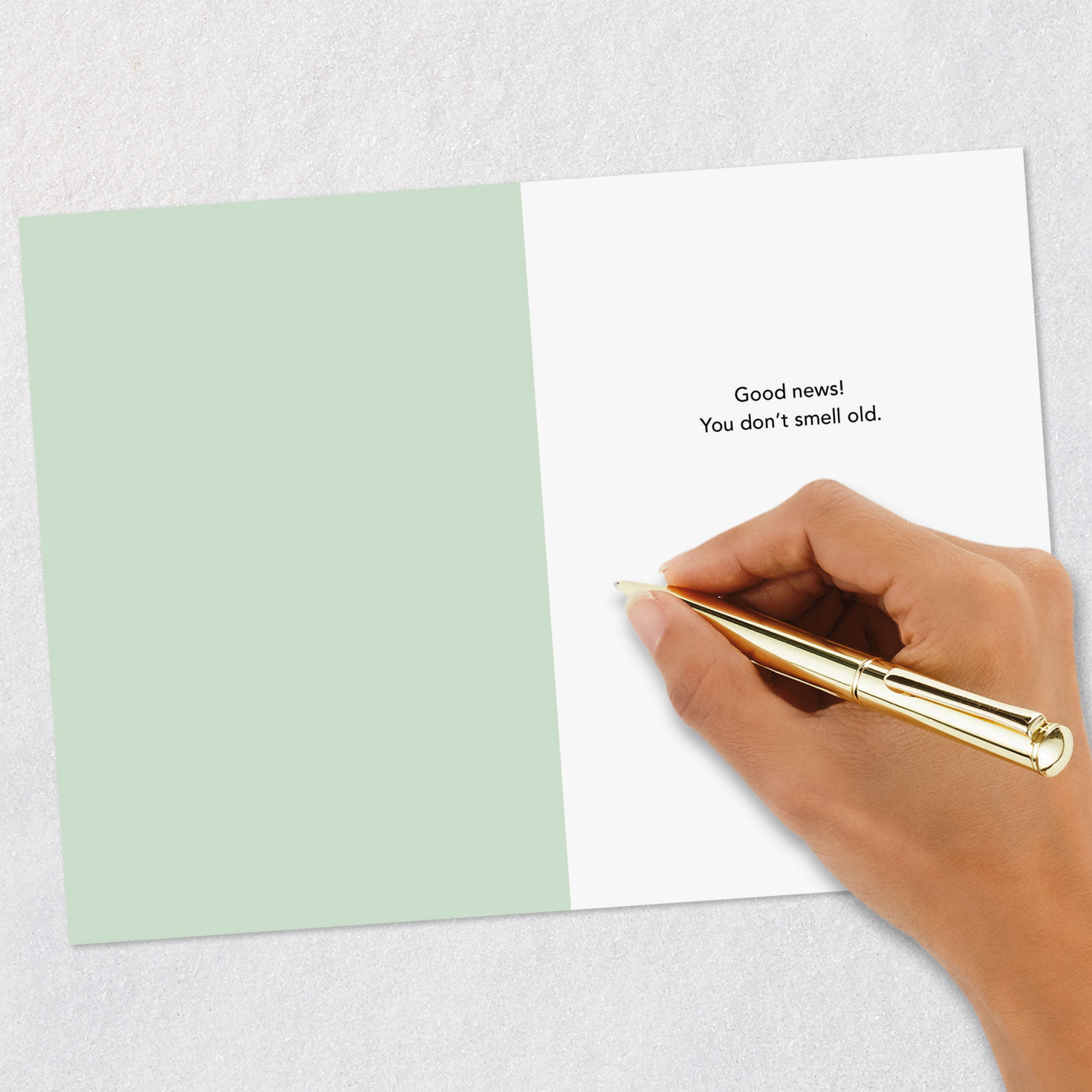 Up-Close Dog Face Funny Birthday Card Signing card image number 6