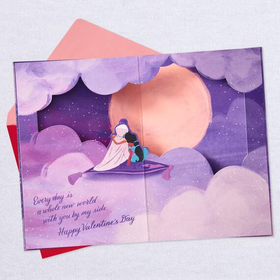 Disney Aladdin A Whole New World Romantic Valentine's Day Card, , large image number 3