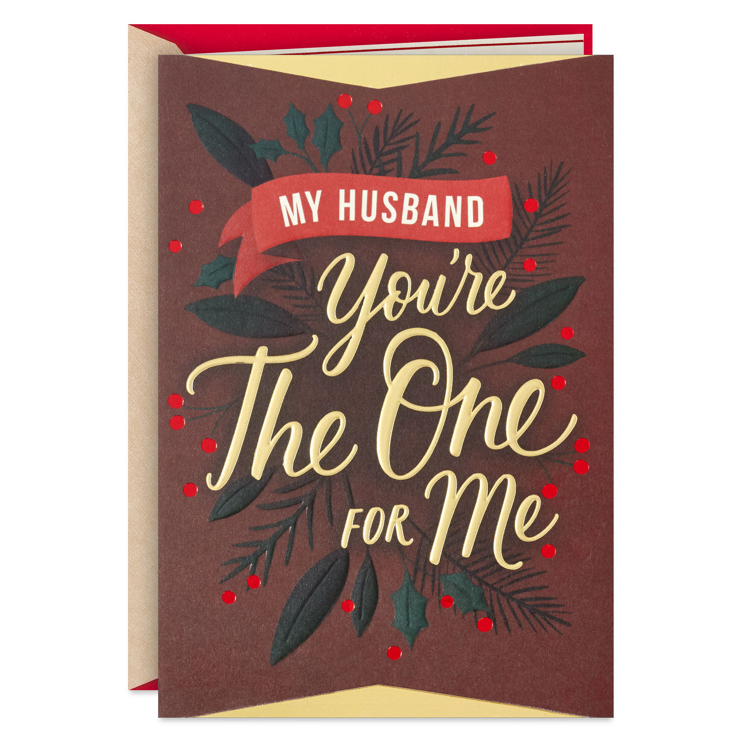 You're The One For Me Christmas Card for Husband