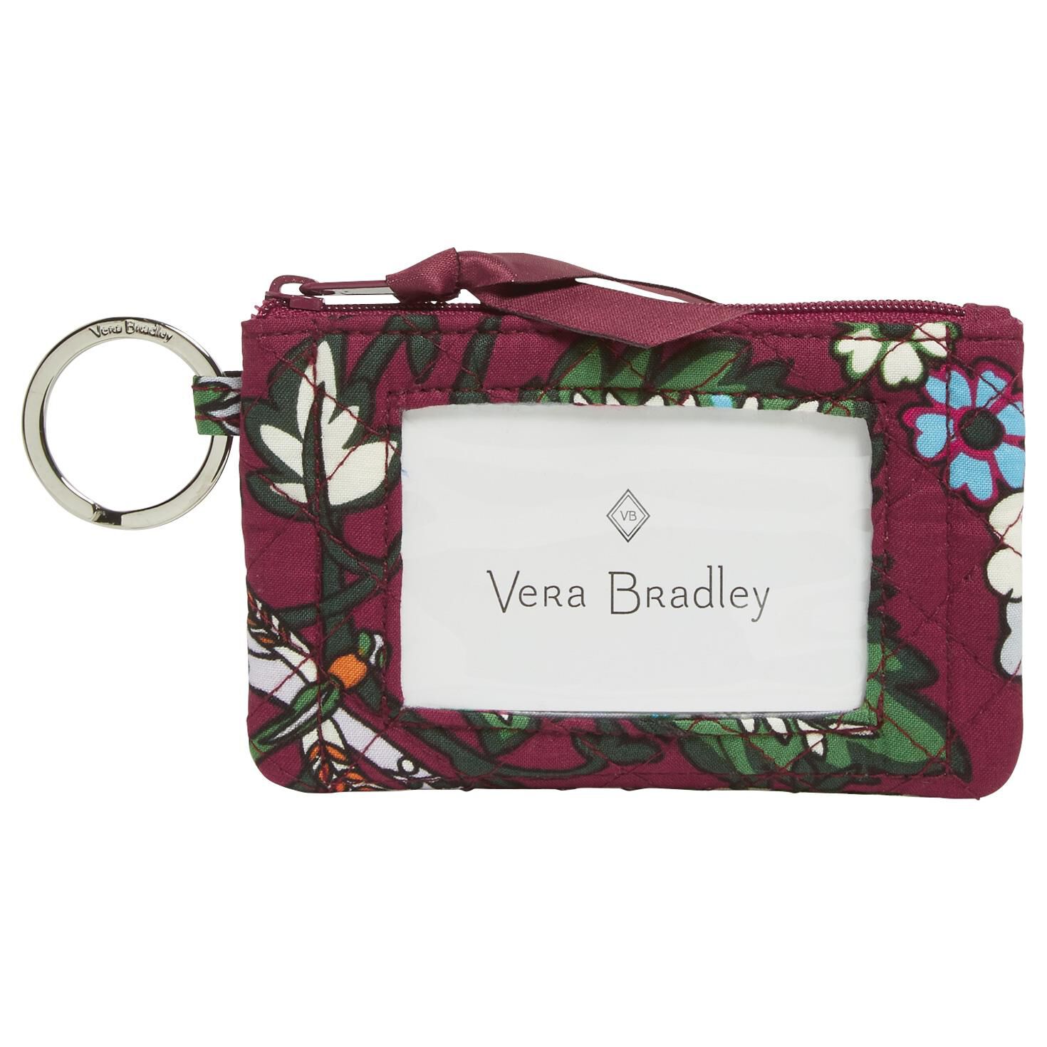 Vera Bradley Iconic Zip ID Case in Water Bouquet Handbags Purses Hallmark
