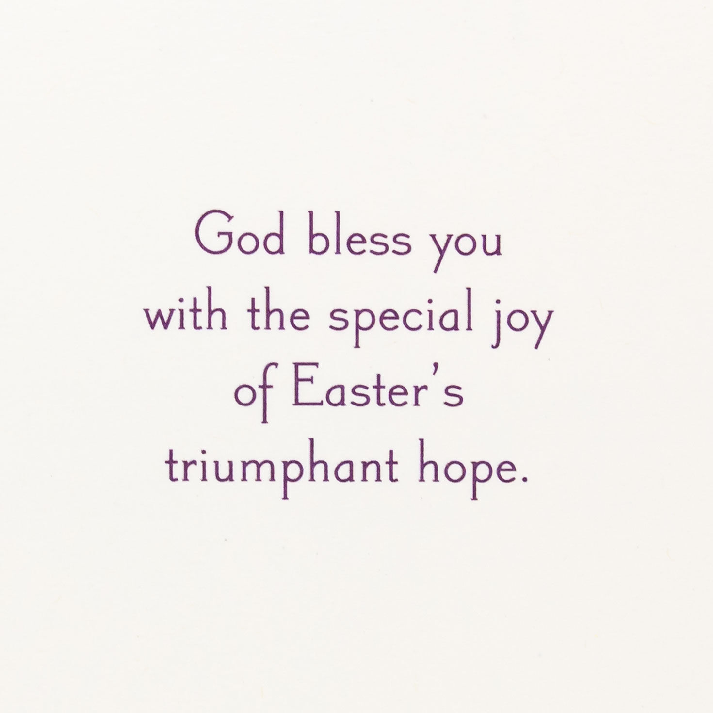 White Lilies on Purple Religious Easter Card Sentiment image number 3