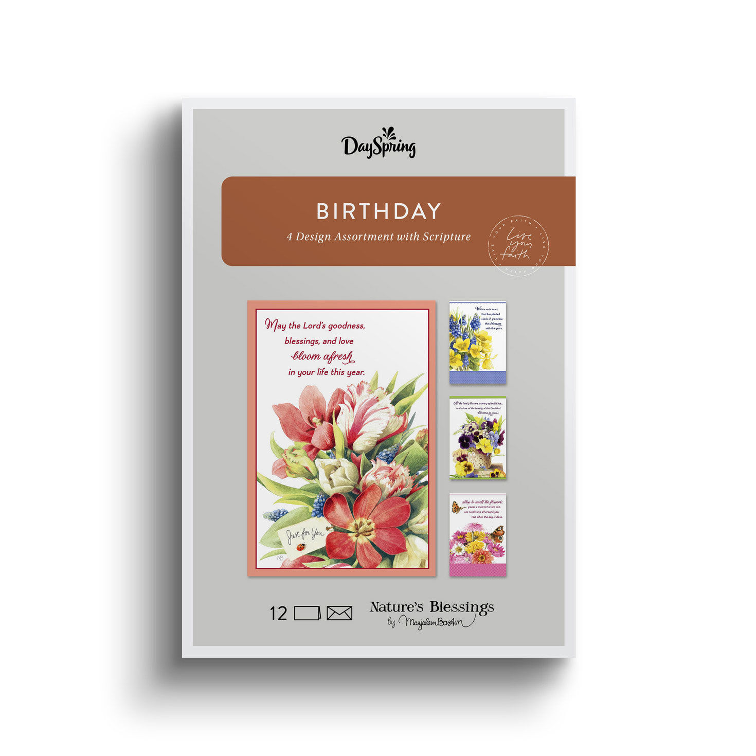 Bastin Floral DaySpring Birthday Cards Assortment package front image number 2