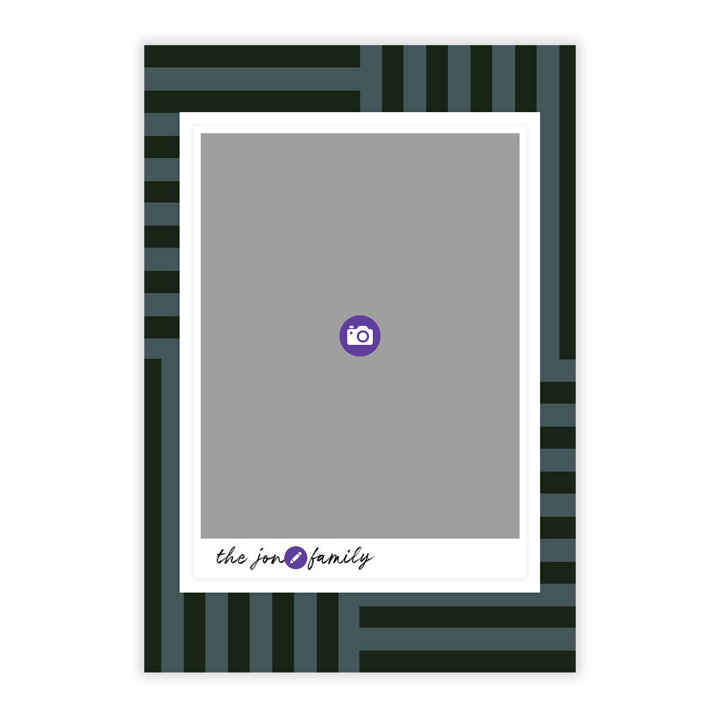 Bold Striped Blocks Flat Holiday Photo Card, , large image number 5