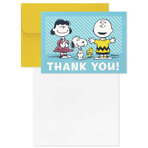Peanuts® Charlie Brown, Lucy and Snoopy Boxed Blank Thank-You Notes, Pack of 10, 