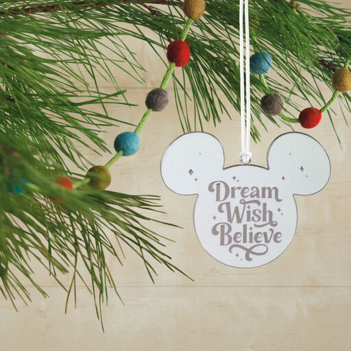 Disney 100 Years of Wonder Dream Wish Believe Metal Hallmark Ornament, 