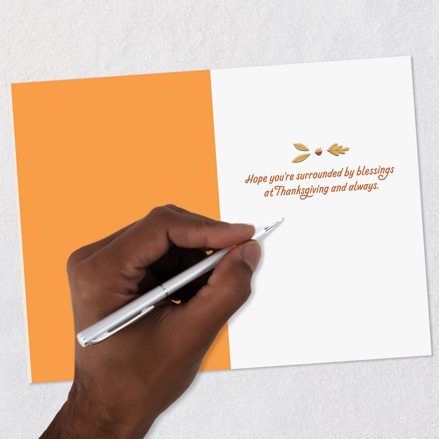 Autumn Leaves Border Thanksgiving Card Signing card image number 6