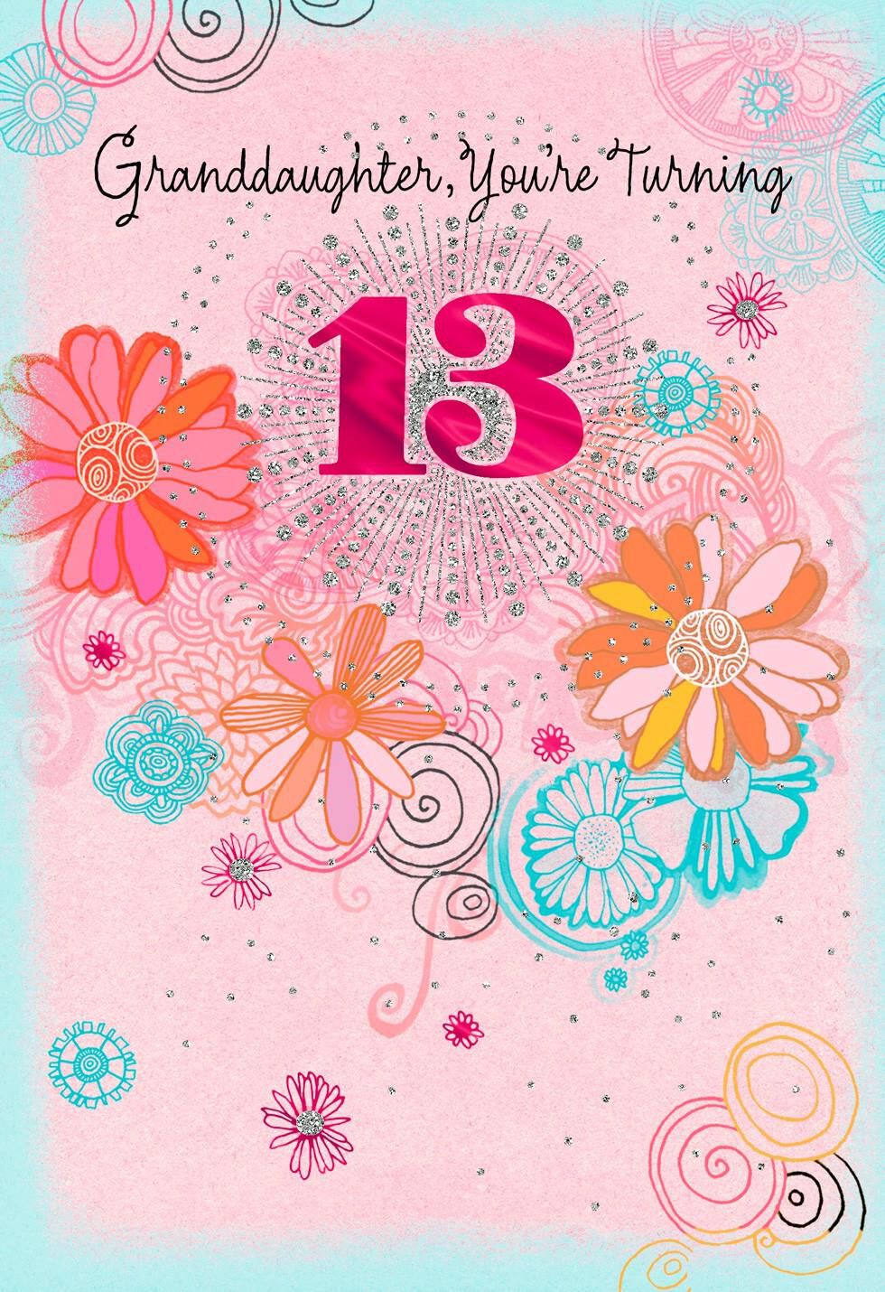 Your Time to Shine 13th Birthday Card for Granddaughter