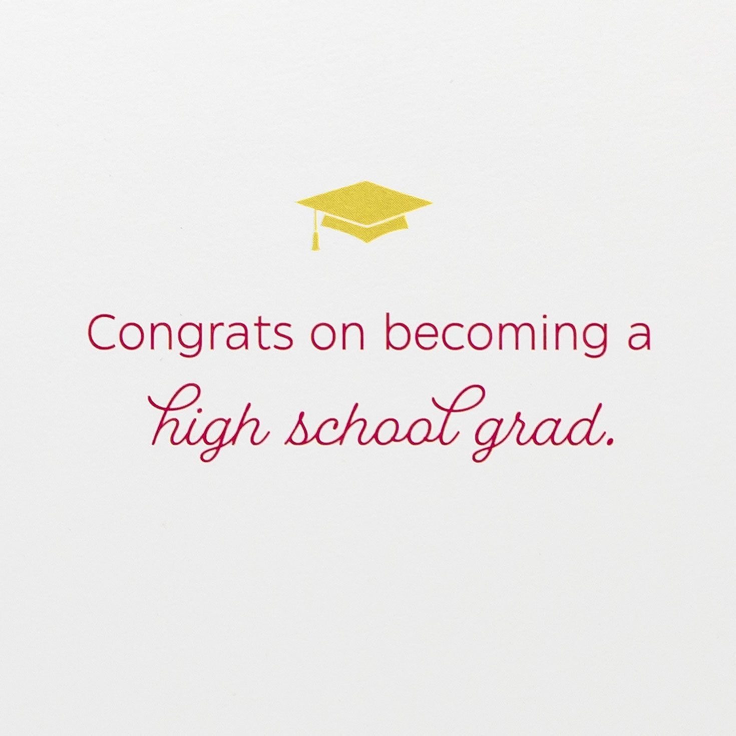 Sparkly Grad Cap High School Graduation Card for Her Sentiment image number 2