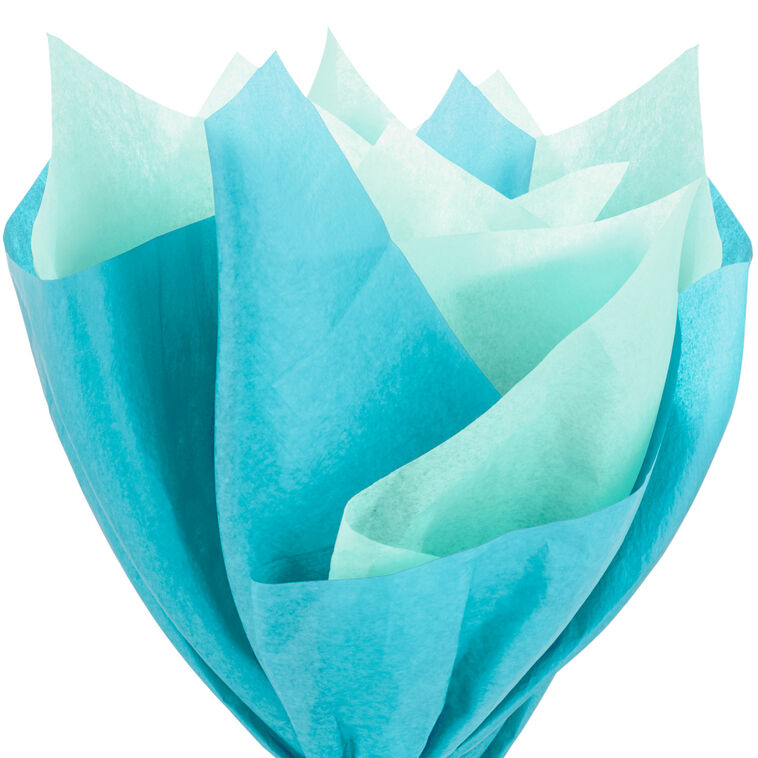 Turquoise and Mint Green 2-Pack Tissue Paper, 6 Sheets, , large image number 2