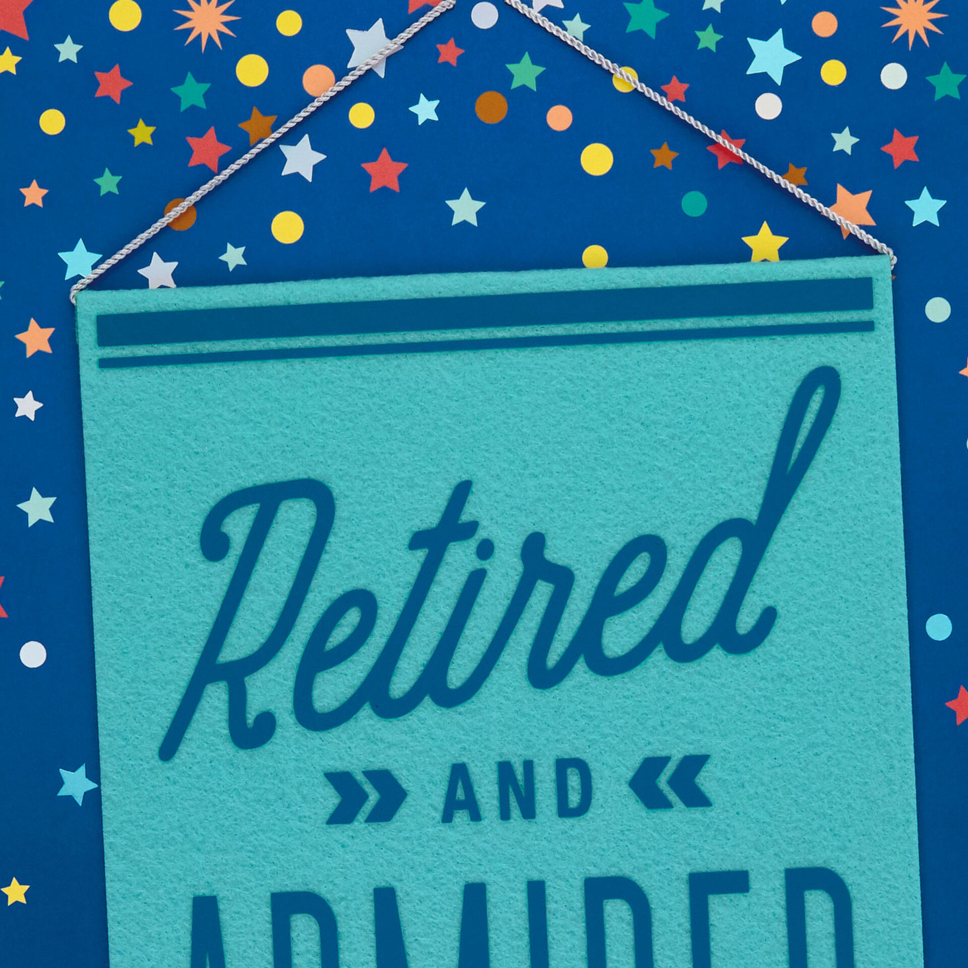 Retired and Admired Jumbo Retirement Card With Removable Banner, 16.25
