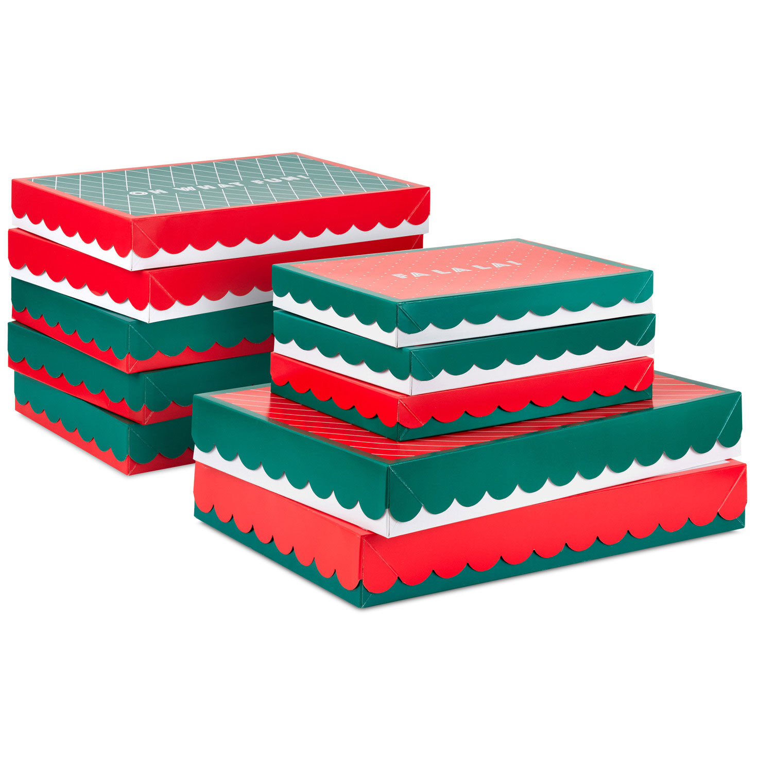 Scalloped Lid Assortment Christmas Gift Boxes  image number 5
