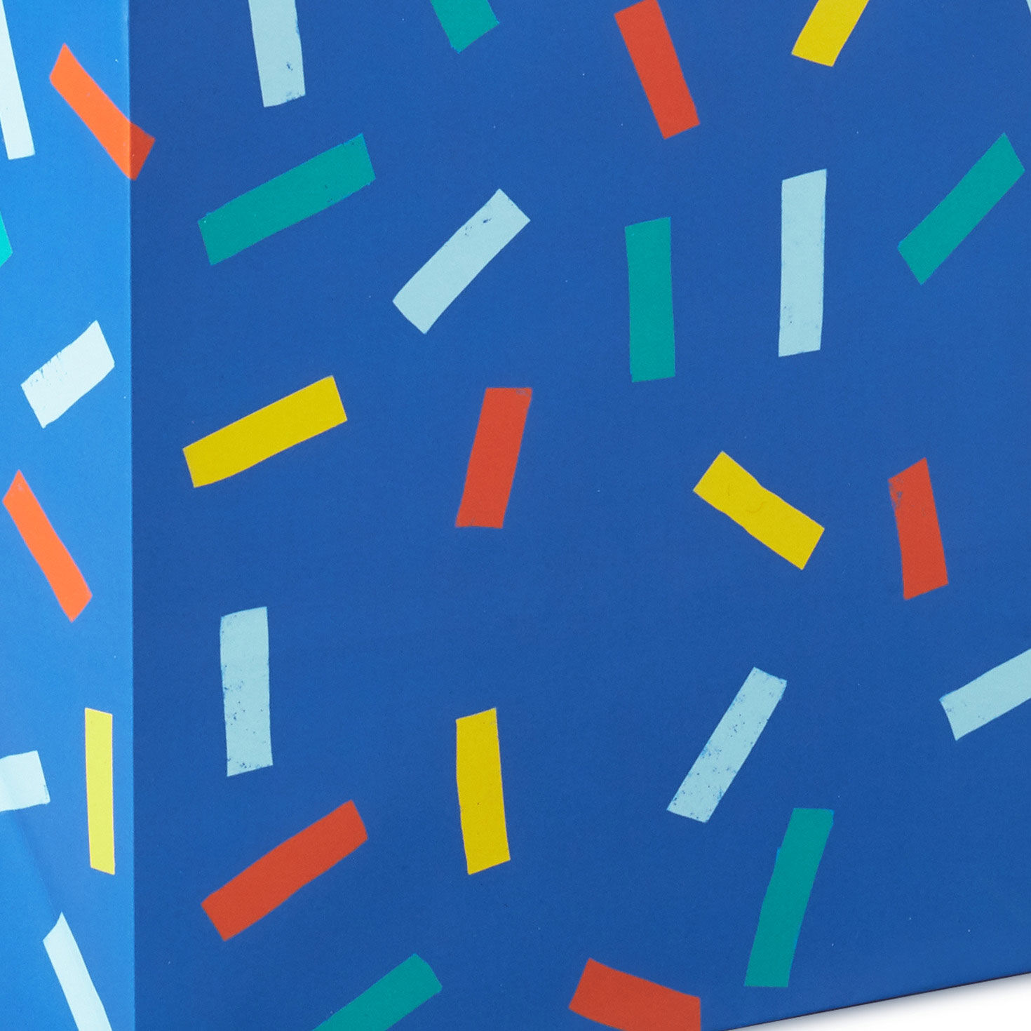 Confetti on Blue Large Gift Bag upclose detail image number 5