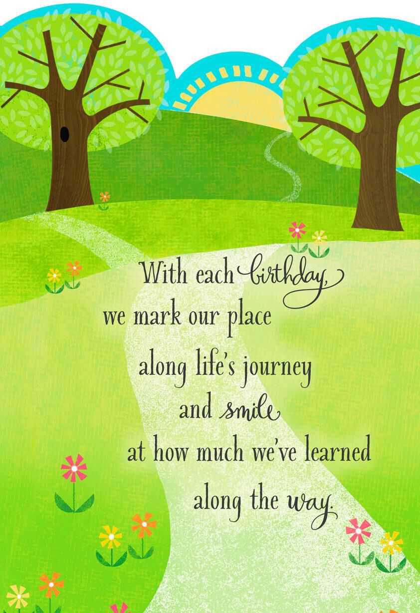 Winding Path Life's Journey Birthday Card