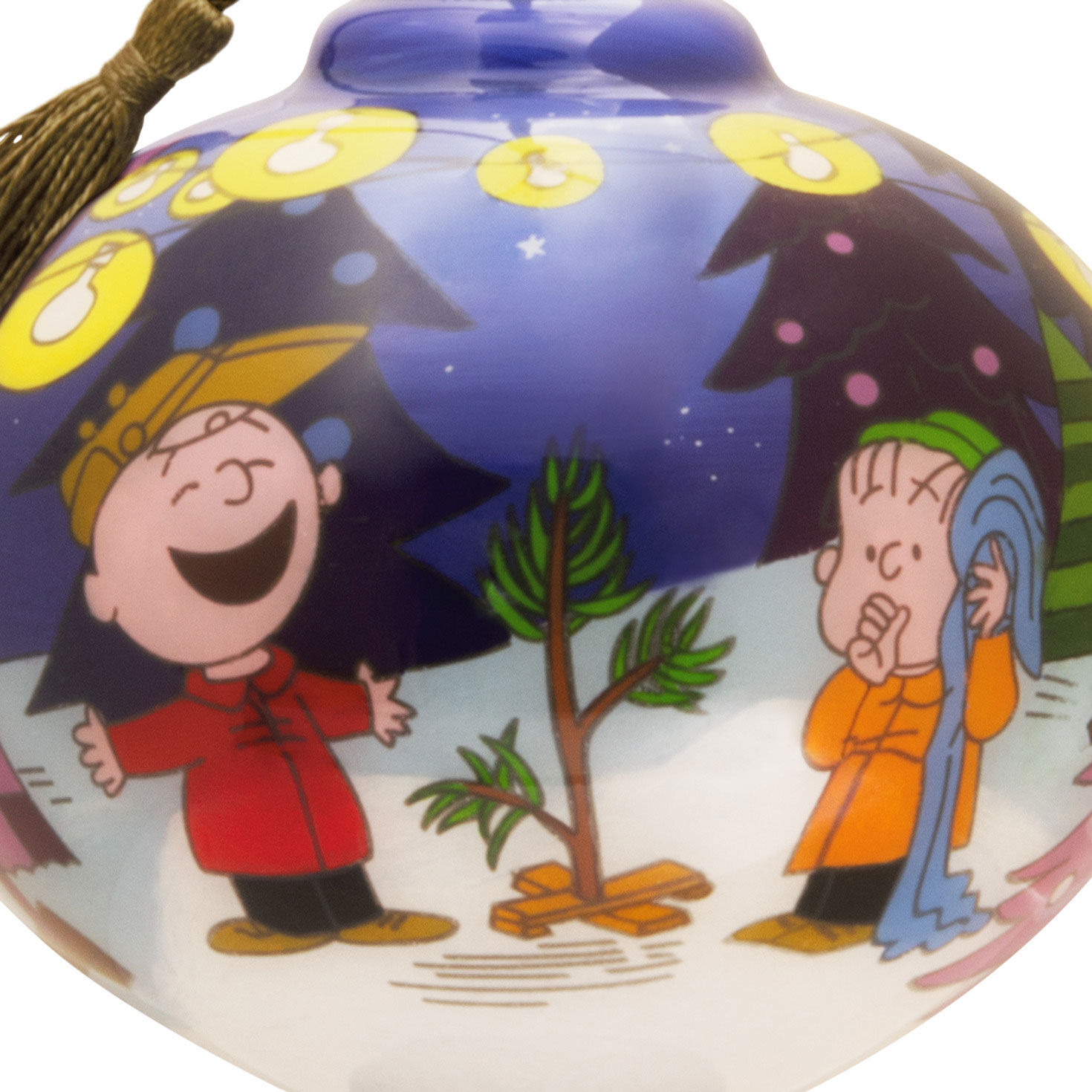 Peanuts® Ne'Qwa Art® A Charlie Brown Christmas Hand-Painted Glass Hallmark Ornament for only USD 65.99 | Hallmark