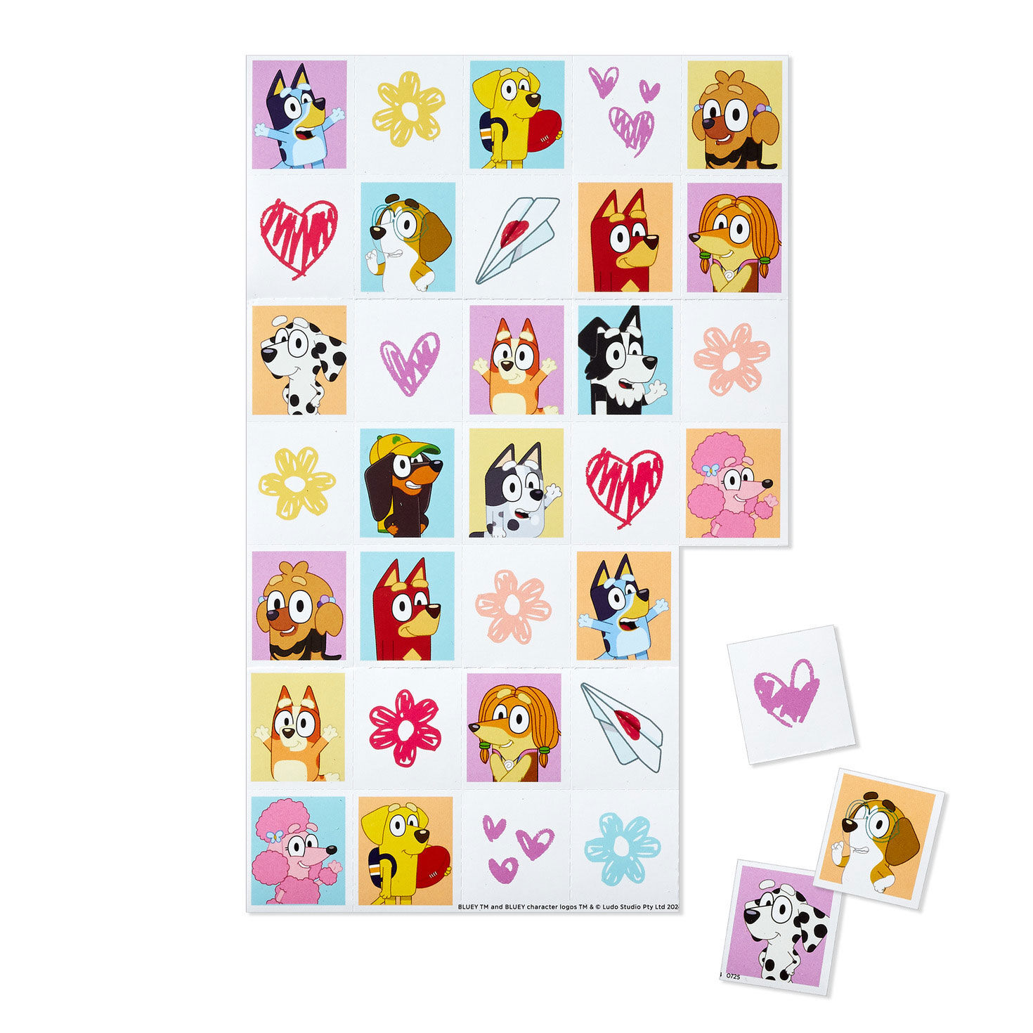 Bluey and Bingo Kids Valentines Cards and Mailbox stickers image number 6